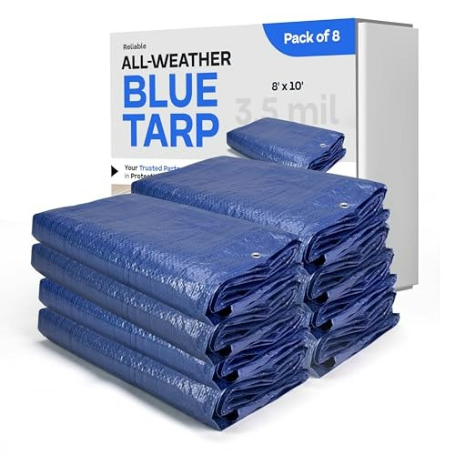 IDL Packaging 8'x10' Waterproof Tarp 8-Pack: $48.24 IDL Packaging 8'x10' Waterproof Tarp 8-Pack: $48.24