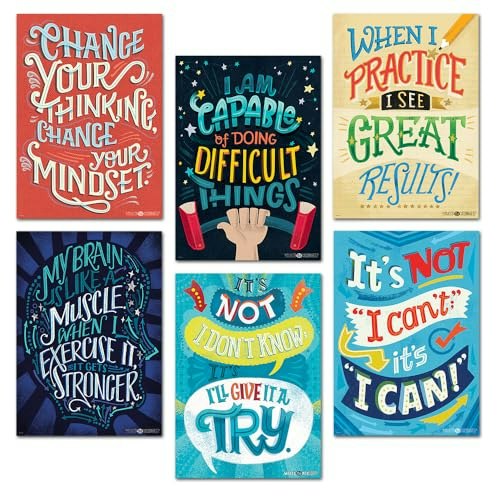Creative Teaching Press Positive Mindset Poster 6-Pack: $9.04