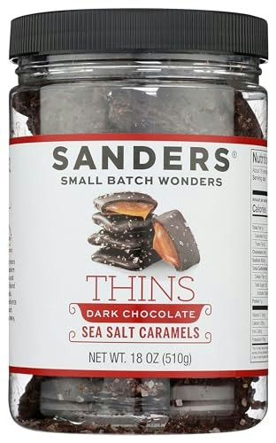 Sanders Dark Chocolate Sea Salt Caramel Thins 6-Pack: $79.99 Sanders Dark Chocolate Sea Salt Caramel Thins 6-Pack: $79.99