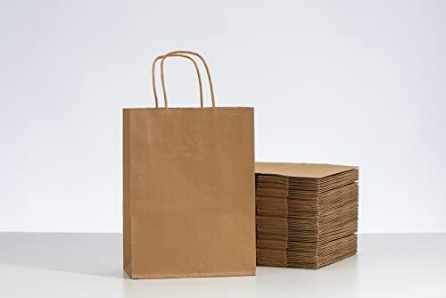 Racetop 8"x4.5"x10.8" Brown Gift Bags 50-Pack: $16.88