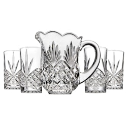 Godinger Dublin Pitcher & 4 Old Fashioned Glasses Drink Bar Set for $24 + free shipping w/ Prime