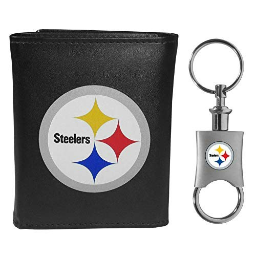 NFL Pittsburgh Steelers Tri-fold Wallet and Key Chain Set: $20.78