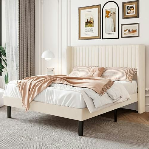 Sha Cerlin Queen Size Velvet Tufted Wingback Bed Frame: $147.85 Sha Cerlin Queen Size Velvet Tufted Wingback Bed Frame: $147.85