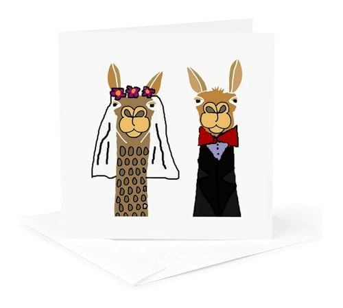 3dRose Llama Bride & Groom Wedding Greeting Card: $6.22 3dRose Llama Bride & Groom Wedding Greeting Card: $6.22