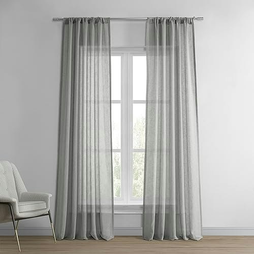 Half Price Drapes 50" x 120" Linen Texture Sheer Curtain Panel: $17.31 Half Price Drapes 50" x 120" Linen Texture Sheer Curtain Panel: $17.31