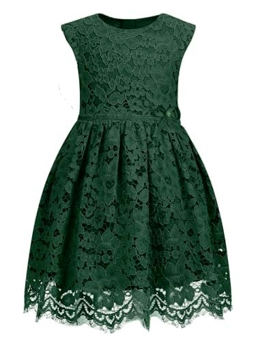 Allovin Girls A-Line Lace Party Dress: $30.59