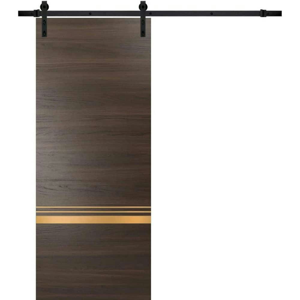 24" x 96" 1-Panel Chocolate Ash Solid Wood Sliding Barn Door with Hardware Kit: $1,212.95 24" x 96" 1-Panel Chocolate Ash Solid Wood Sliding Barn Door with Hardware Kit: $1,212.95