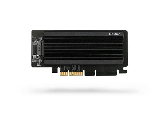 Icy Dock M.2 NVMe SSD to PCIe 3.0 x4 Adapter with Heat Sink: $105.62 Icy Dock M.2 NVMe SSD to PCIe 3.0 x4 Adapter with Heat Sink: $105.62