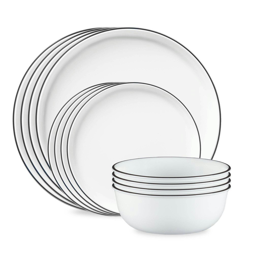 Corelle 12-Piece Modern Onyx Rim Dinnerware Set: $69.99 Corelle 12-Piece Modern Onyx Rim Dinnerware Set: $69.99