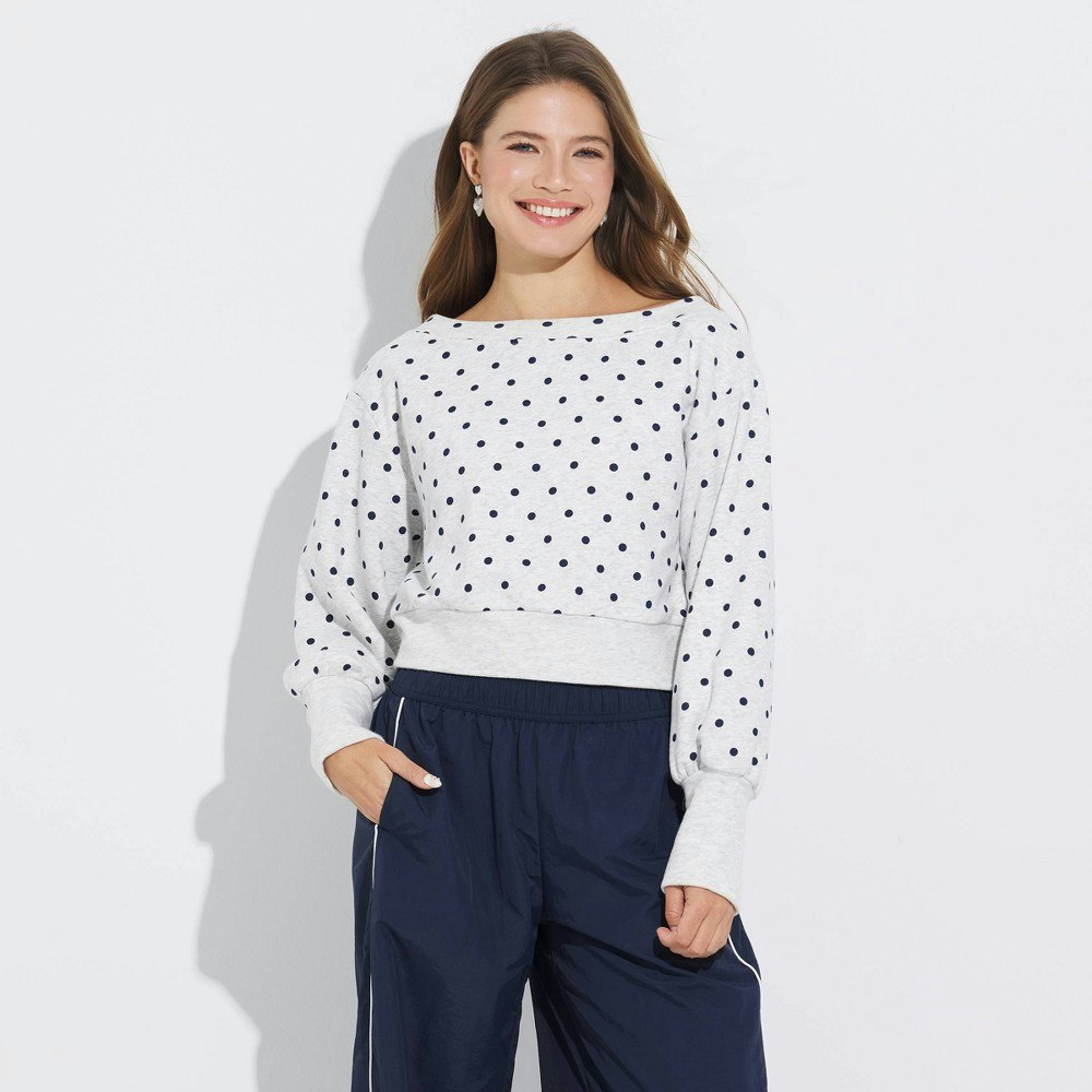 Wild Fable Women's Boat Neck Cropped Sweatshirt: $35 Wild Fable Women's Boat Neck Cropped Sweatshirt: $35