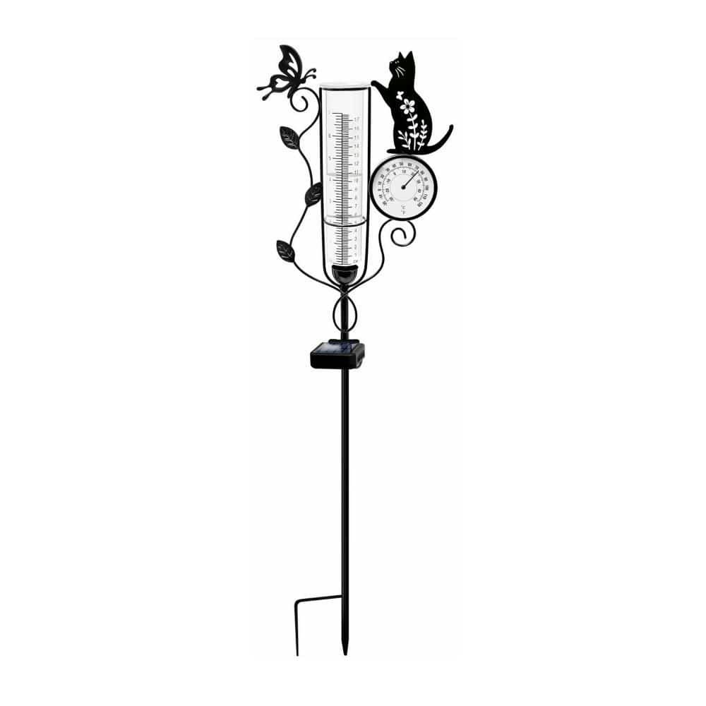 Decorative Metal Butterfly Solar Rain Gauge with Thermometer: $103.99 Decorative Metal Butterfly Solar Rain Gauge with Thermometer: $103.99
