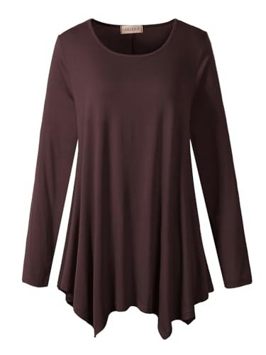 Larace Women's Plus Size Long Sleeve Loose Tunic Top: $16.99
