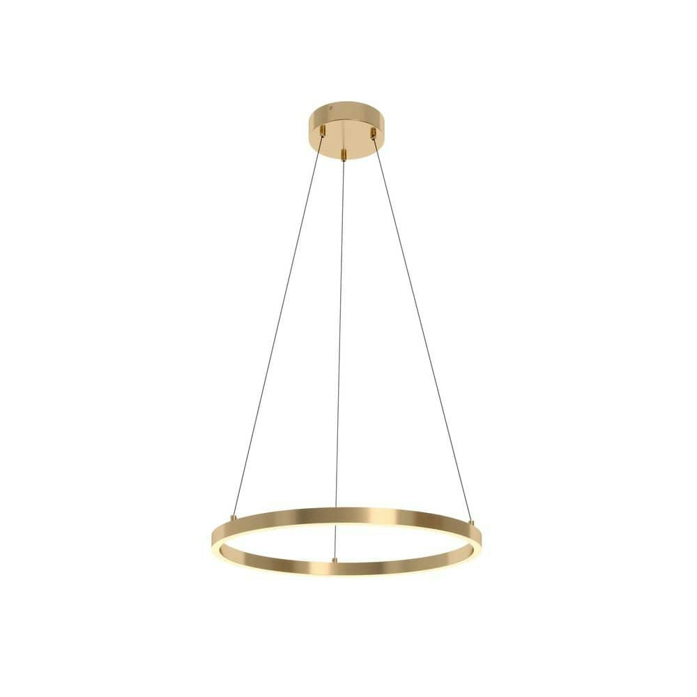 Glo 30-Watt 2-Light Satin Brass Shaded Pendant Light: $279 Glo 30-Watt 2-Light Satin Brass Shaded Pendant Light: $279