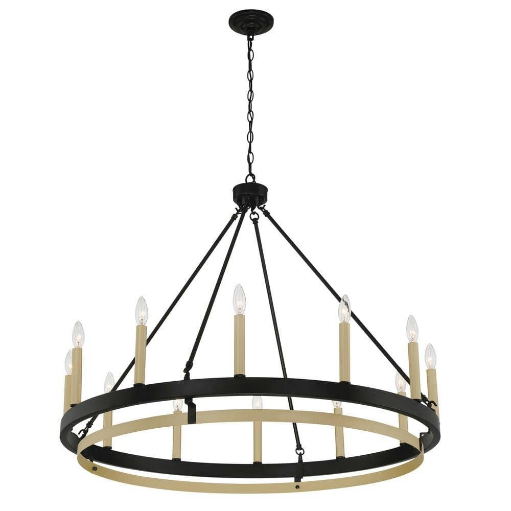 Narbonne 12-Light Wagon Wheel Chandelier: $366.85 Narbonne 12-Light Wagon Wheel Chandelier: $366.85