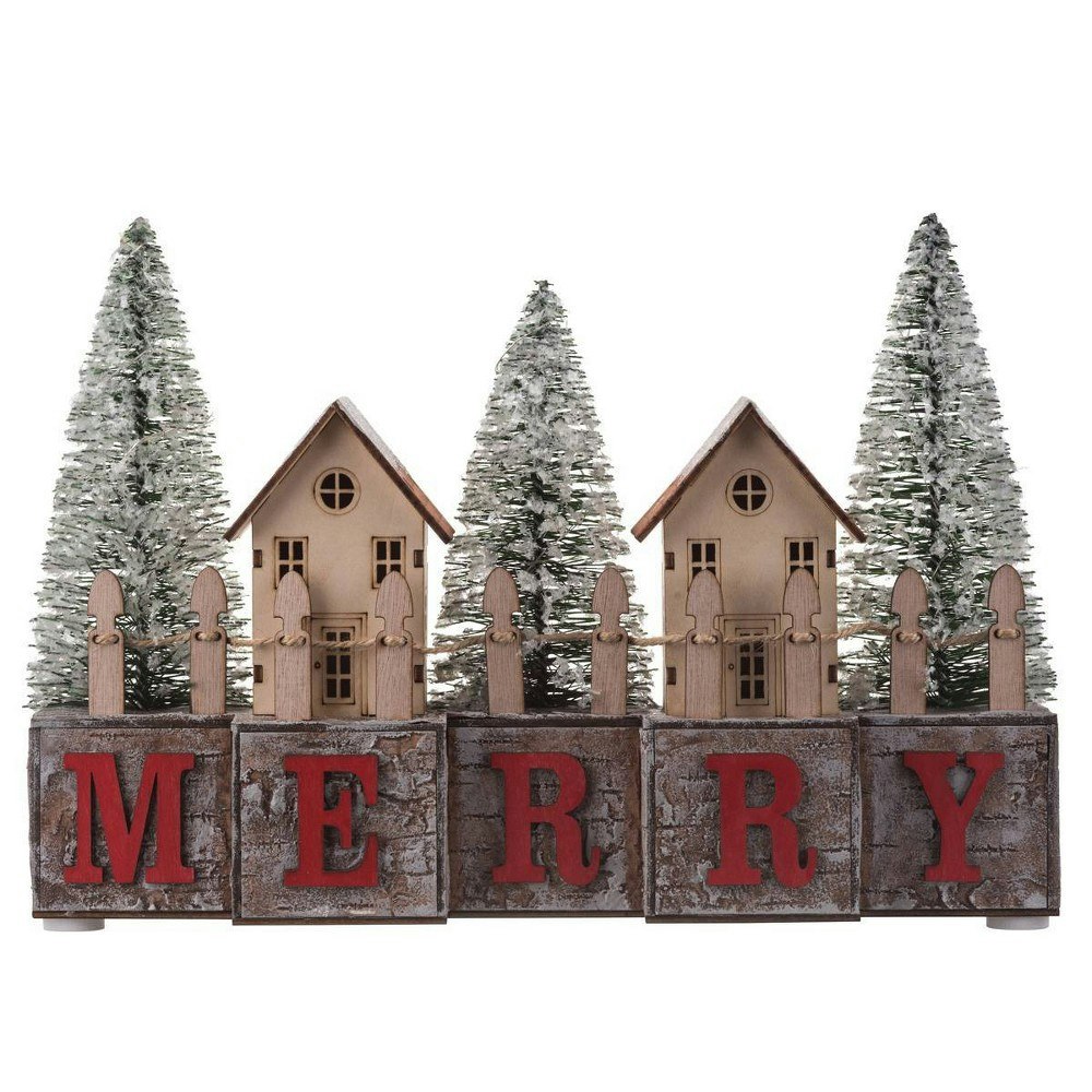 Haute Decor Merry Wood Blocks LED Christmas Decor: $44.99 Haute Decor Merry Wood Blocks LED Christmas Decor: $44.99