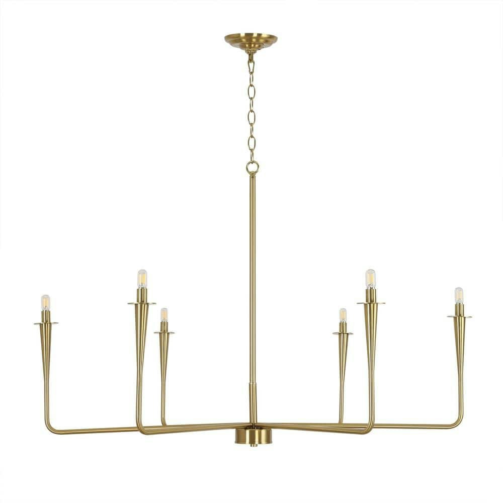 6-Light Gold Transitional Candlestick Kitchen Island Chandelier: $75.63 6-Light Gold Transitional Candlestick Kitchen Island Chandelier: $75.63