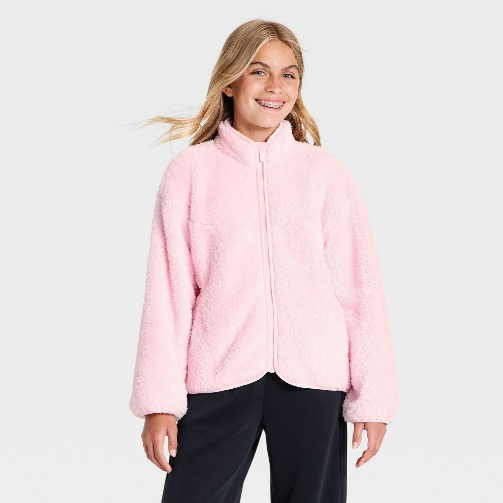 All In Motion Girls' High Pile Fleece Full Zip Sweatshirt: $30 All In Motion Girls' High Pile Fleece Full Zip Sweatshirt: $30