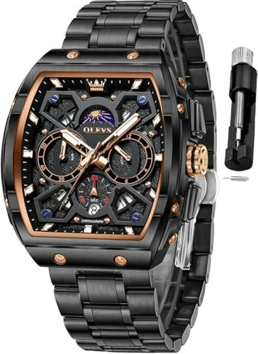 Olevs Square Chronograph Men's Watch: $43.01