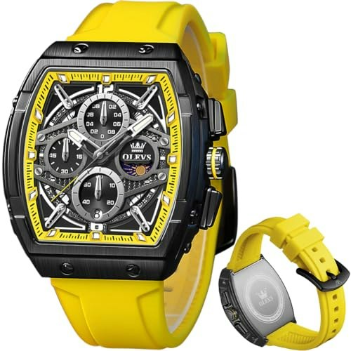 Olevs Men's Square Silicone Strap Dress Watch: $39.81 Olevs Men's Square Silicone Strap Dress Watch: $39.81