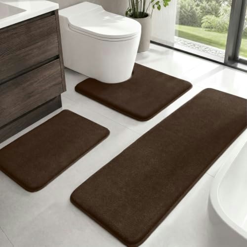 Huxmeyson 3-Piece Bathroom Rug Set: $31.98 Huxmeyson 3-Piece Bathroom Rug Set: $31.98