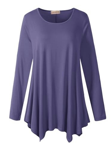 Larace Women's Plus Size Long Sleeve Tunic Top: $19.99