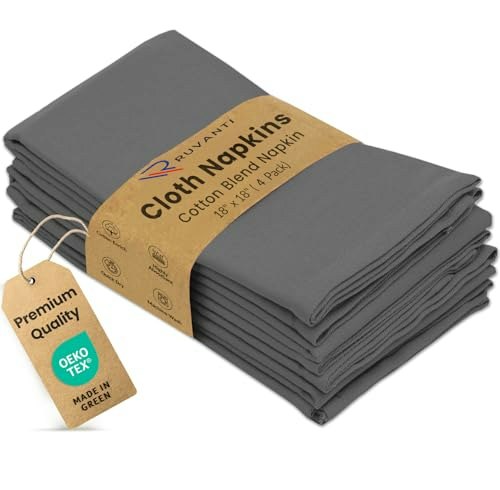 Ruvanti 18"x18" Cotton Cloth Napkins 4-Pack: $8.49 Ruvanti 18"x18" Cotton Cloth Napkins 4-Pack: $8.49