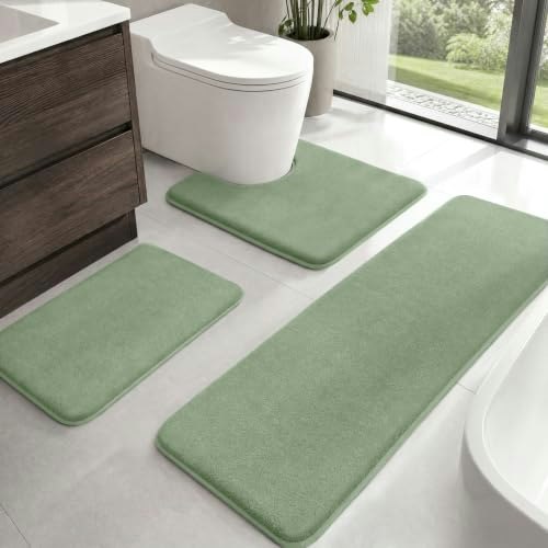Huxmeyson 3-Piece Bathroom Rug Set: $31.98 Huxmeyson 3-Piece Bathroom Rug Set: $31.98