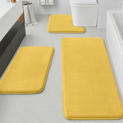 Huxmeyson 3-Piece Bathroom Rug Set: $29.74