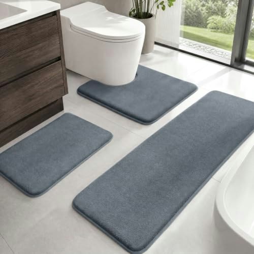 Huxmeyson 3-Piece Bathroom Rug Set: $33.99