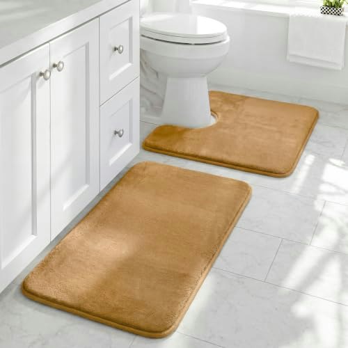 Huxmeyson 2-Piece Bathroom Rug Set: $19.98 Huxmeyson 2-Piece Bathroom Rug Set: $19.98
