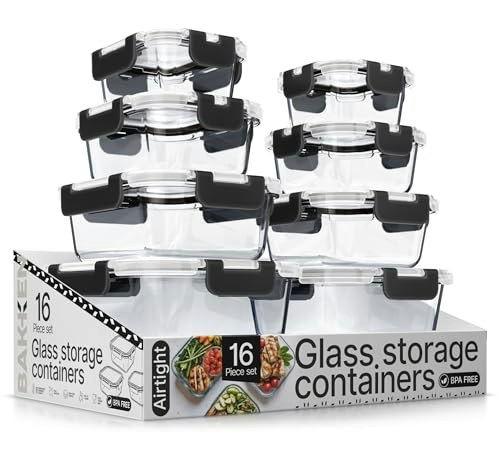 Bakken Borosilicate Glass Food Storage Containers 16-Piece Set: $24.79