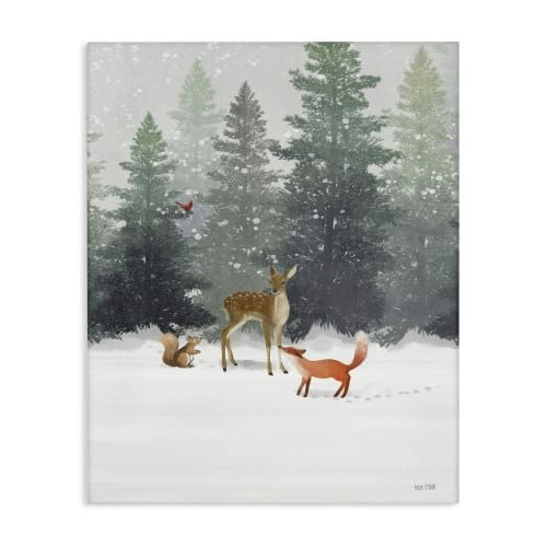 Stupell Industries 16" x 20" Winter Forest Animals Canvas Wall Art: $29.99 Stupell Industries 16" x 20" Winter Forest Animals Canvas Wall Art: $29.99