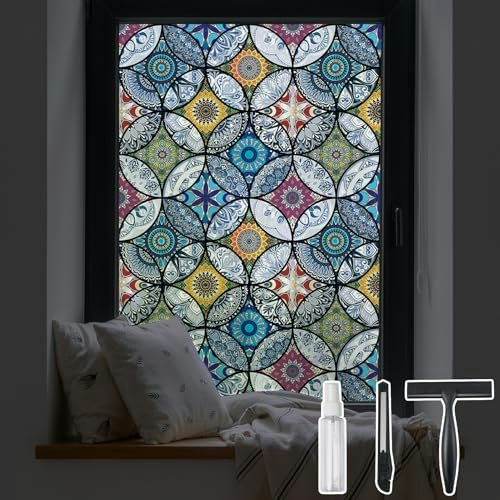 DKTIE 17.7" x 78.7" Decorative Static Cling Window Film: $9.99 DKTIE 17.7" x 78.7" Decorative Static Cling Window Film: $9.99