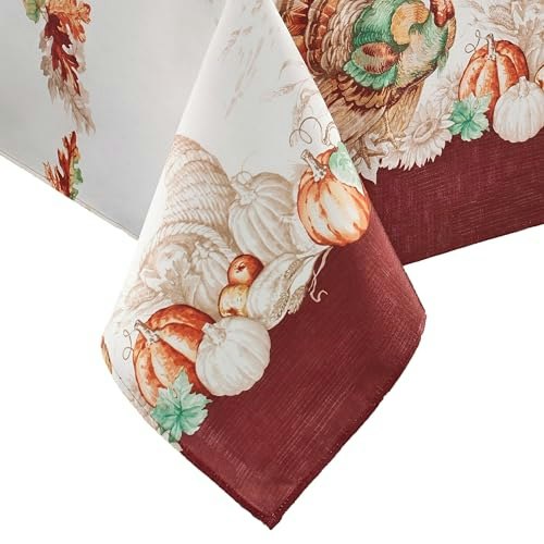 Threadmade 60" x 120" Holiday Turkey Tablecloth: $10.47