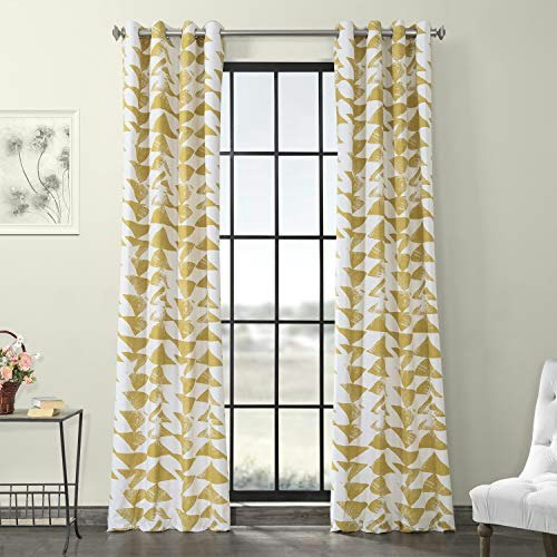 Half Price Drapes 50" x 84" Grommet Geometric Print Room Darkening Curtain Panel: $31.46