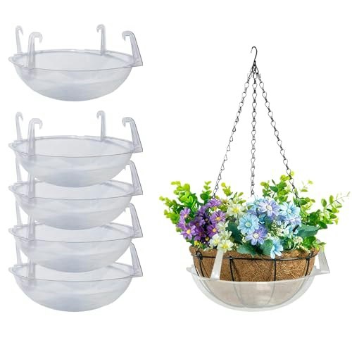 Curtis Wagner Plastics 14" x 3.75" Wire Coco Hanging Basket Drip Pan 5-Pack: $18.76 Curtis Wagner Plastics 14" x 3.75" Wire Coco Hanging Basket Drip Pan 5-Pack: $18.76