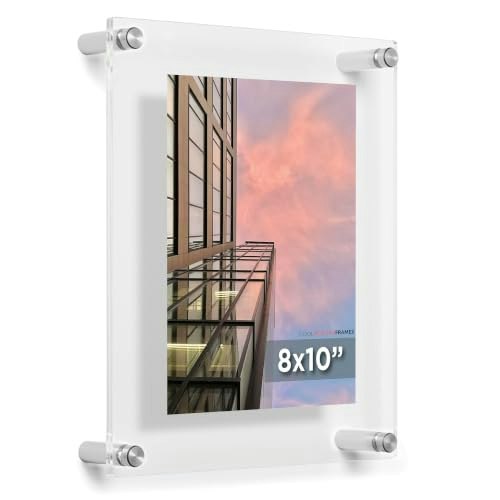 8x10-Inch Double Panel Floating Acrylic Picture Frame: $27.05