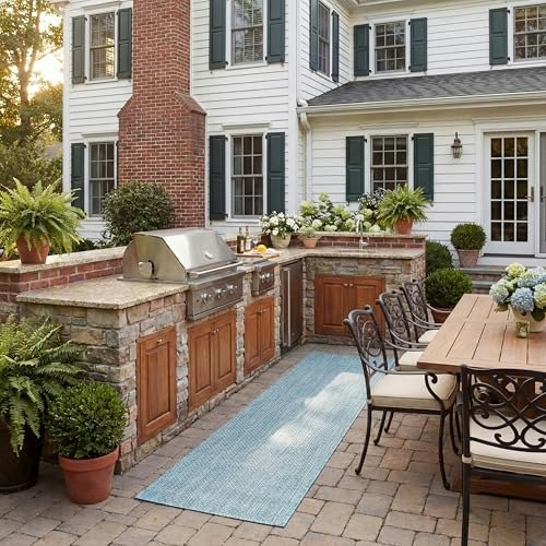 Safavieh Courtyard Collection 2'3" x 12' Indoor/Outdoor Runner Rug: $57.99