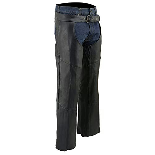 Milwaukee Leather Men's Vented Premium Leather Motorcycle Chaps XXX-Large: $101.49 Milwaukee Leather Men's Vented Premium Leather Motorcycle Chaps XXX-Large: $101.49