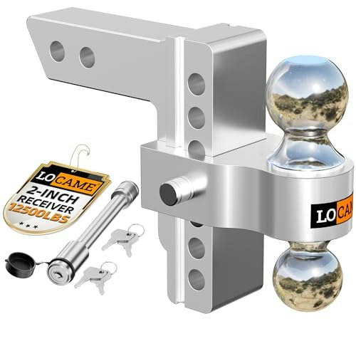 Locame 6-inch Drop/Rise Adjustable Aluminum Trailer Hitch: $139.99 Locame 6-inch Drop/Rise Adjustable Aluminum Trailer Hitch: $139.99