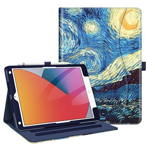 Fintie Multi-Angle Vegan Leather Case for iPad 9th/8th/7th Gen 10.2-inch: $17.99