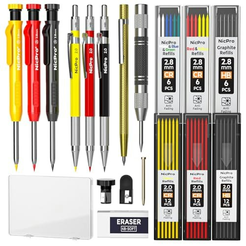 Nicpro Carpenter Mechanical Pencil Set 18-Pack: $19.99