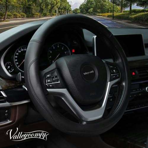 Valleycomfy 15.5-16 Inch Microfiber Leather Steering Wheel Cover: $16.99 Valleycomfy 15.5-16 Inch Microfiber Leather Steering Wheel Cover: $16.99